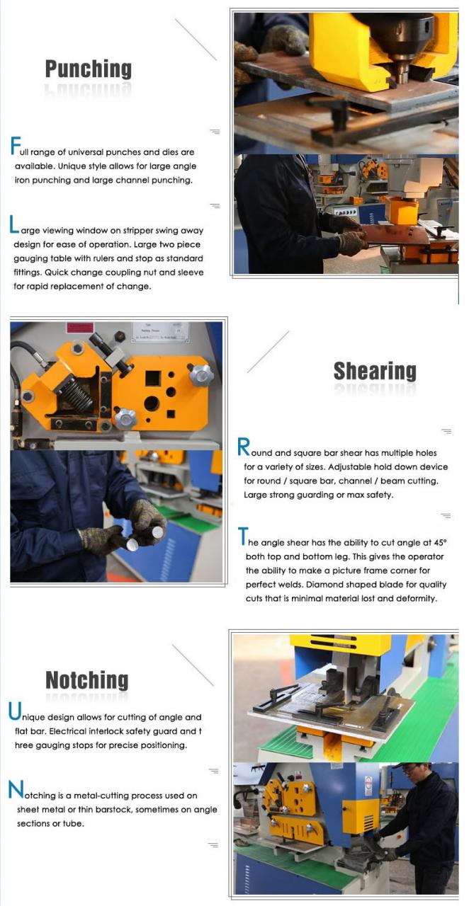 Hidravlik Dəmirçi 25 Tonluq Əl Alətləri Hidravlik Kombinə Zımbalama və Kəsmə Maşını