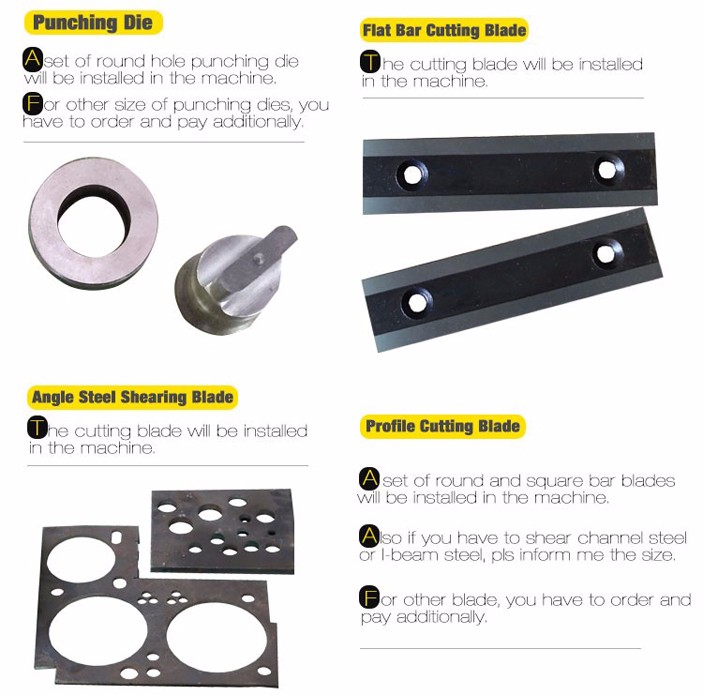 Q35y Seriyası Çoxfunksiyalı Hidravlik Dəmir İşçi Kombinə Kəsmə və Zımbalama Maşını