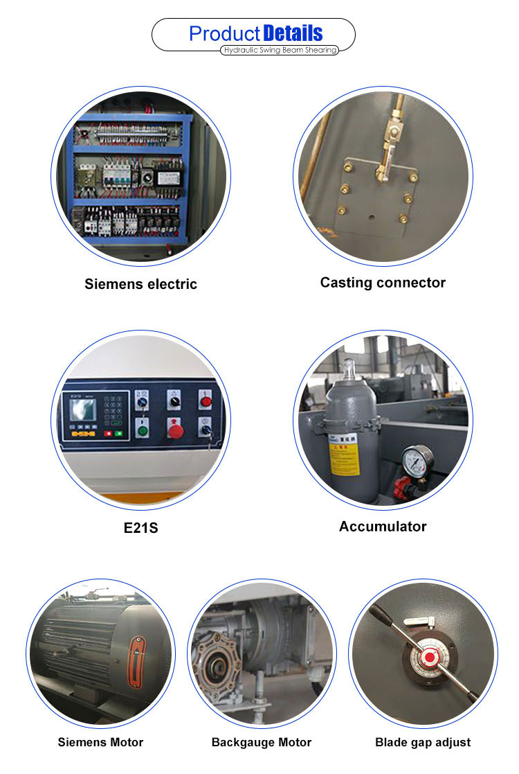 Qc12y-6x5000 Cnc Hydraulic Shearing Machine For Sheet Metal Cutting With Ce Qc12y-6x5000 CNC Hidravlik Kəsmə Maşını Ce ilə Levha Metal Kəsmə üçün